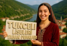 Tunceli Liseleri Taban Puanları ve Yüzdelik Dilim Analizleri